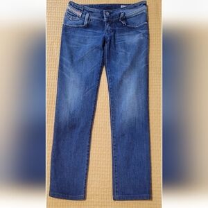 Women's  Diesel Low Rise Denim Jeans, Size 25, Inseam Hemmed To 27"